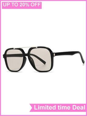 UV400 Protection Plastic Aviator Sunglasses Unisex Oversized